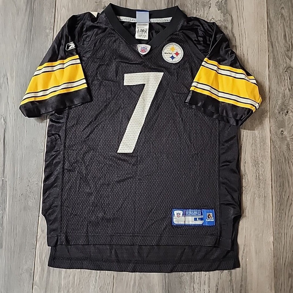 Reebok Ben Roethlisberger #7 Pittsburgh Steelers Jersey Kids Youth L 14-16 NFL